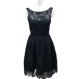 Aidan Mattox Black Lace Dress